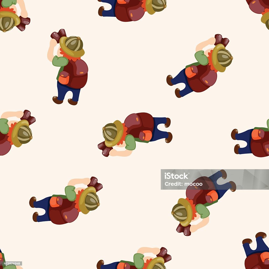 Explorer Pattern Vector Explorer Cartoon Seamless Pattern Background Stock Illustration ...