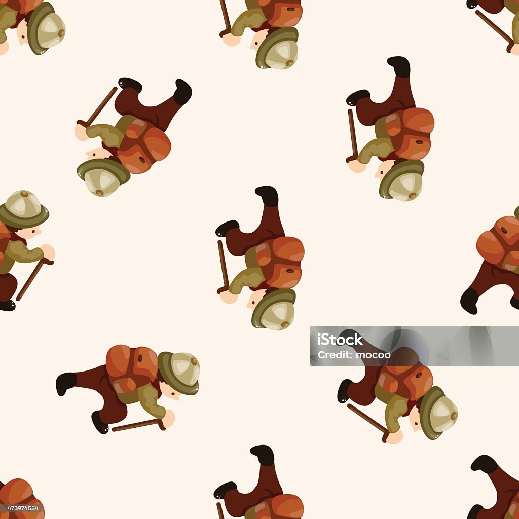 Explorer Pattern Vector Explorer Cartoon Seamless Pattern Background Stock Illustration ...