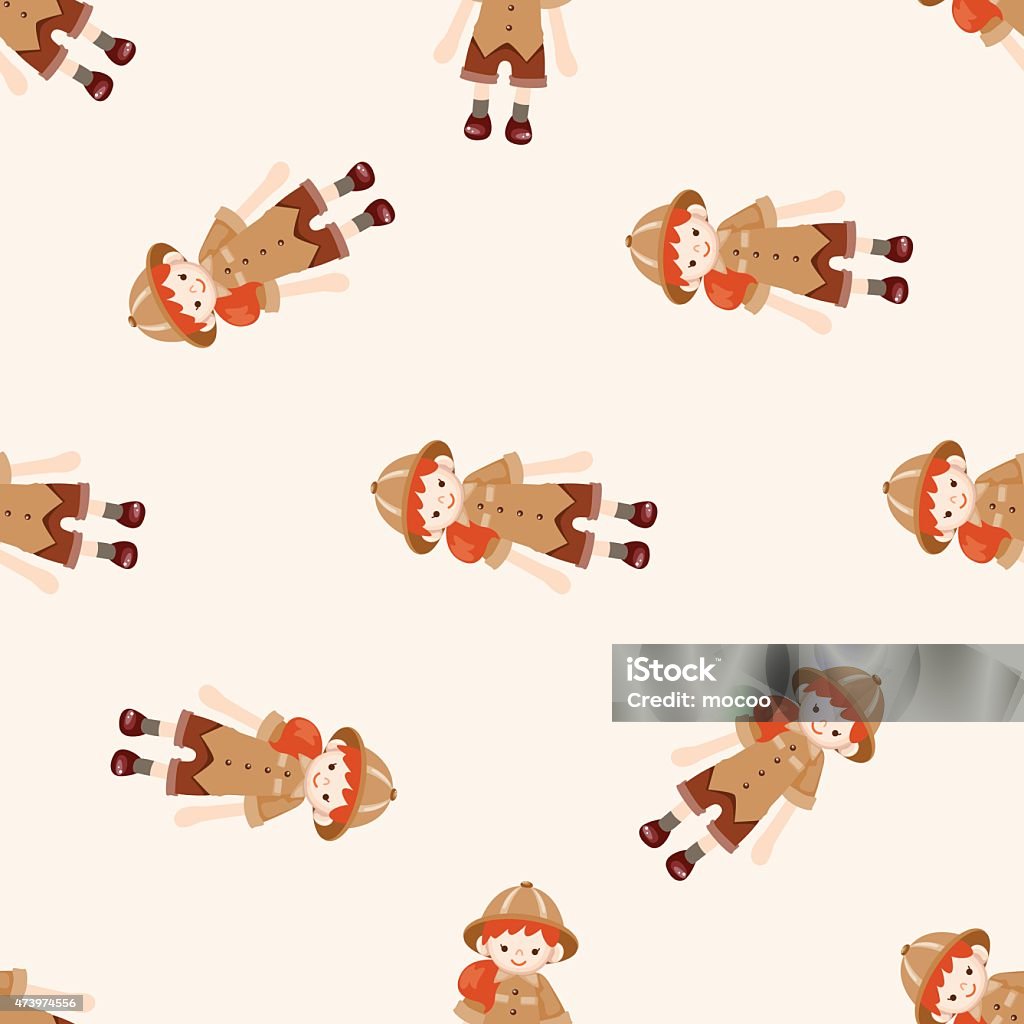 Explorer Pattern Vector Explorer Cartoon Seamless Pattern Background Stock Illustration ...