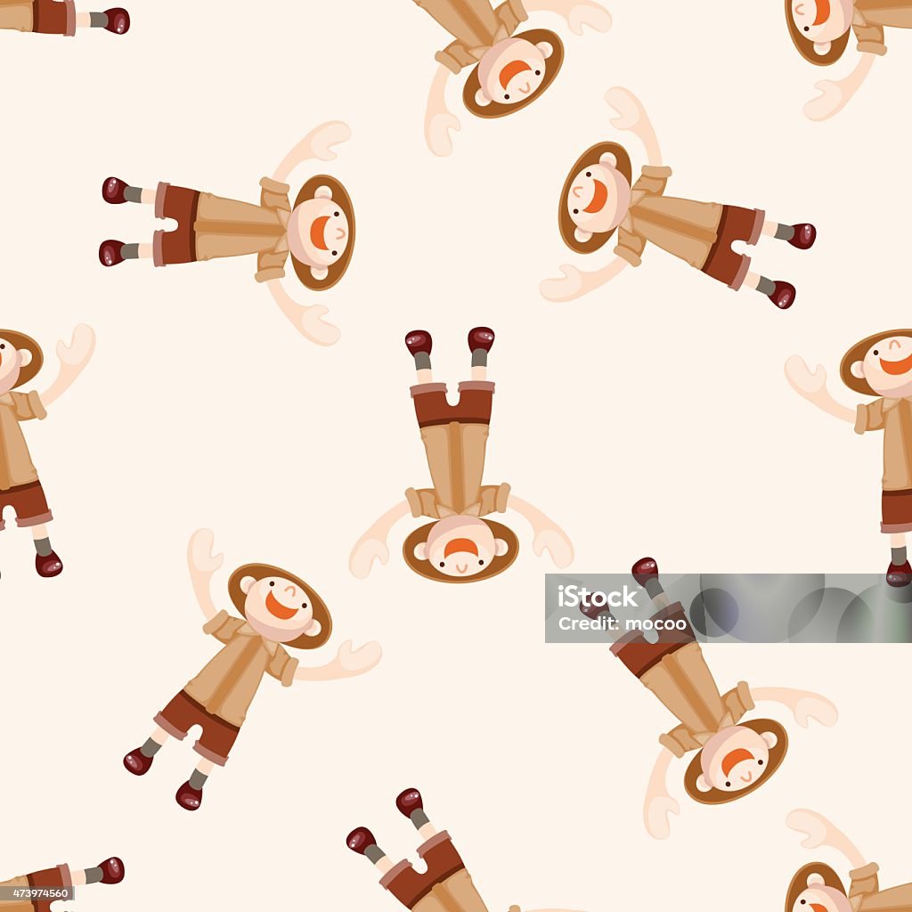 Explorer Pattern Vector Explorer Cartoon Seamless Pattern Background Stock Illustration ...