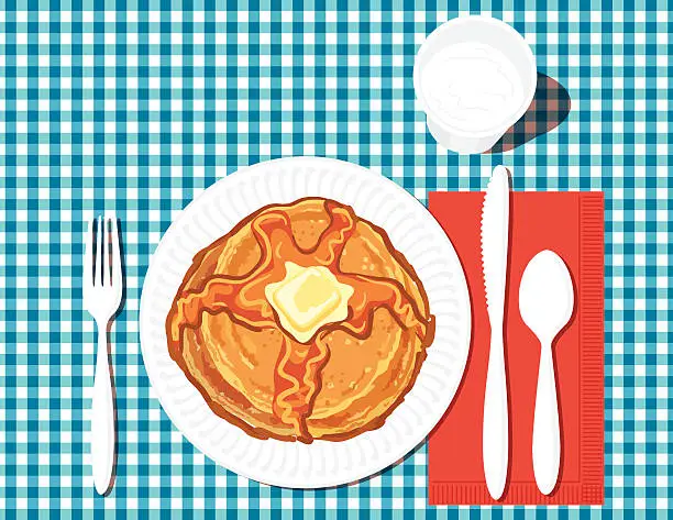 Vector illustration of Pancake Breakfast Poster Template