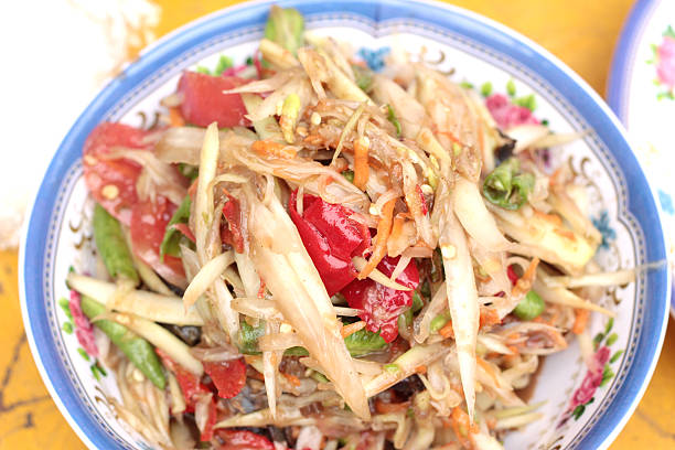 istock Papaya salad on the dish 473982324