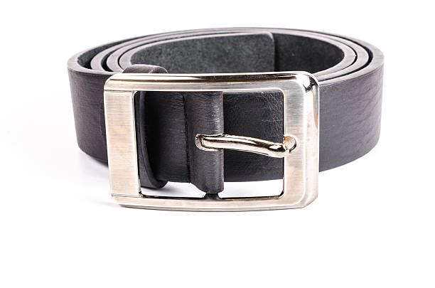 istock black leather belt isolated on white background 473984634