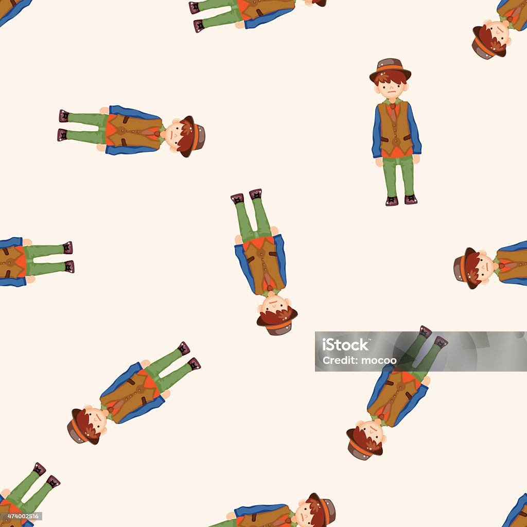 Cartoon Boy Pattern Boy Man Cartoon Cartoon Seamless Pattern Background Stock Illustration ...