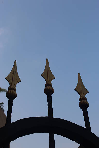 istock Part of a Gate with Blue Sky, Hong Kong 474005804