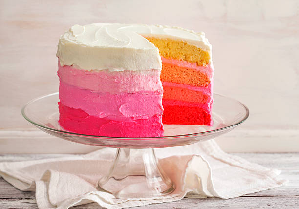 istock Vanilla Cake in Pink Ombre 474005914