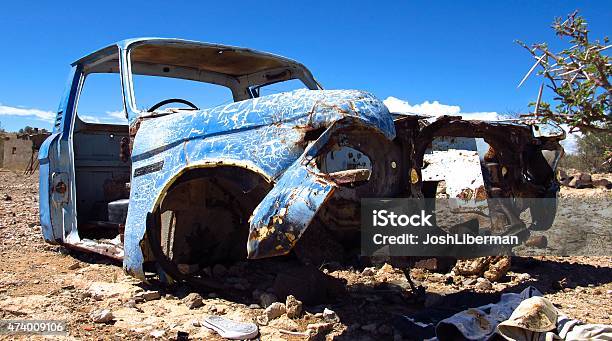 Brokendown Car Stock Photo - Download Image Now - 2015, Antique, Blue