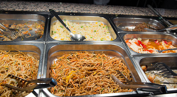 istock buffet of spaghetti and rice in the Chinese restaurant 474009928