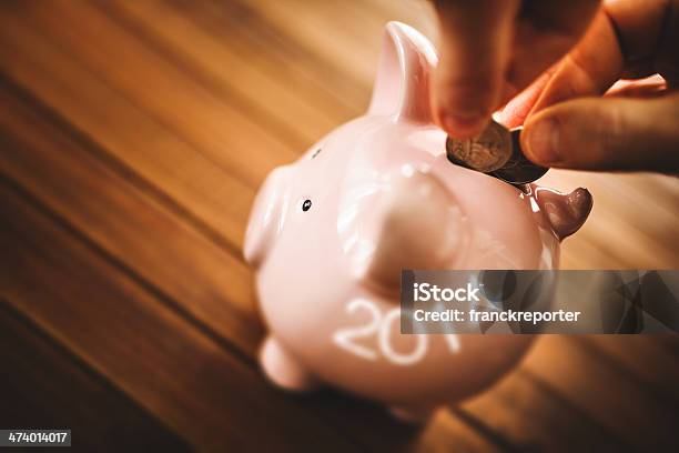 Savings For 2014 Stock Photo - Download Image Now - 2014, Business, Coin