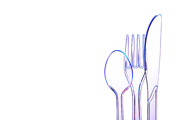 Plastic Cutlery stock photo