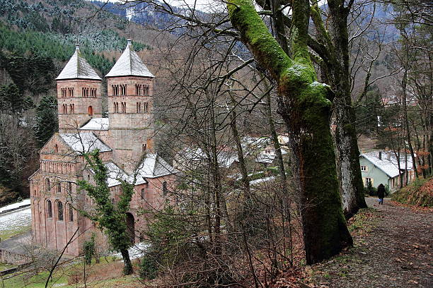 abadia de murbach, alsácia - murbach imagens e fotografias de stock