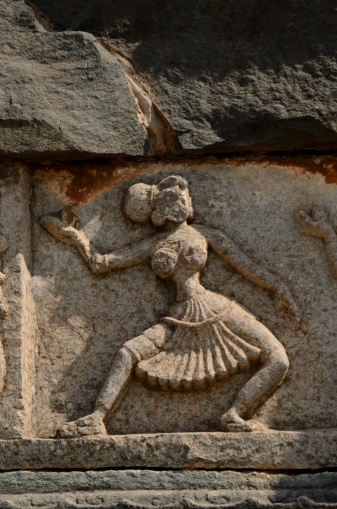 Stone carvings at Hampi,Karnataka, India - a UNESCO World Heritage Site