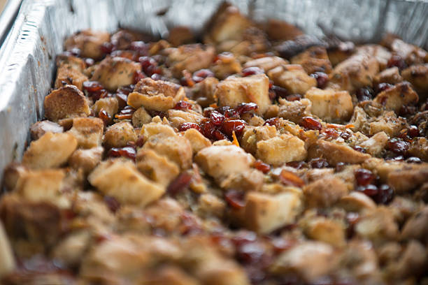 catered food stuffing stock photo