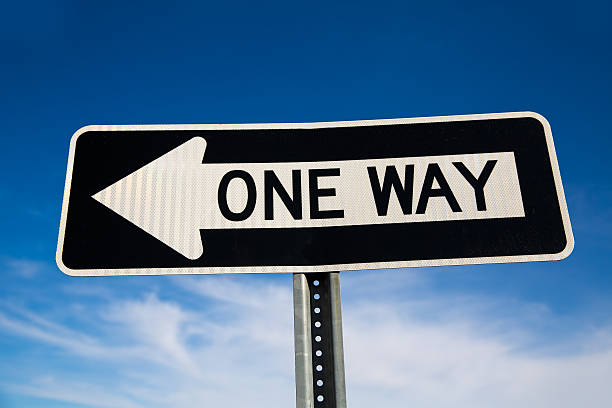istock One way arrow sign in USA 474036496