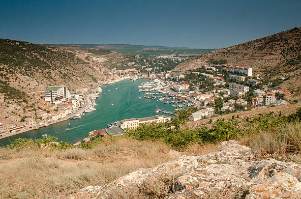 View of city Balaclava stock photo
