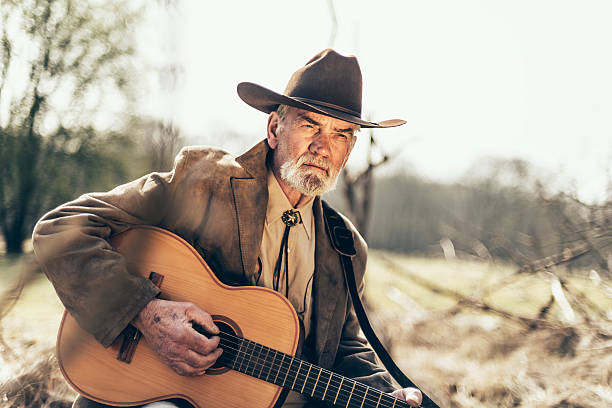 istock Serious elderly Country and Western guitarist 474041732