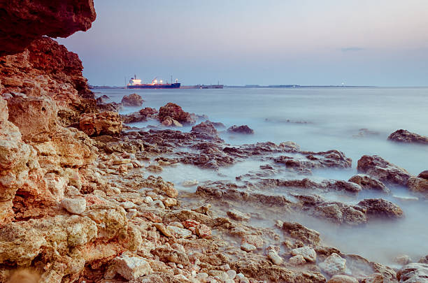 Evening in bay of Sevastopol stock photo