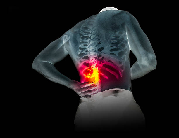 istock Human skeleton under the x-rays isolated on black background 474046192