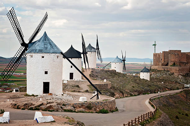 istock View of windmills in Consuegra, Spain 474051182