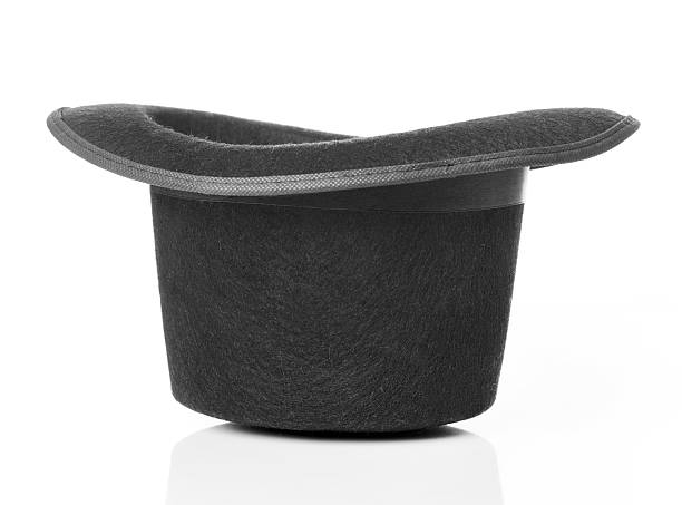 Black hat Black hat upside down isolated on white black hat upside down stock pictures, royalty-free photos & images