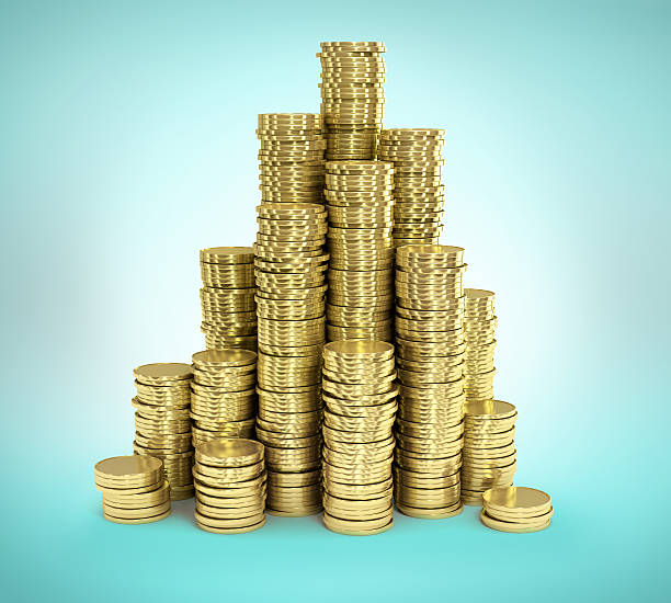 istock Stack of golden coins. Illustration 474053509