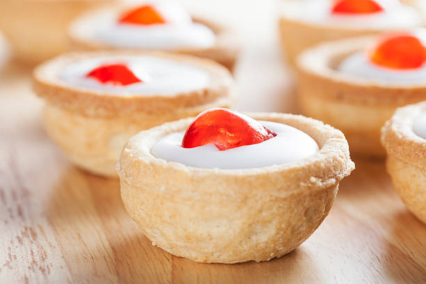 Bakewell Pastries Close Up Sweet bakewell pastry treats close up bakewell stock pictures, royalty-free photos & images