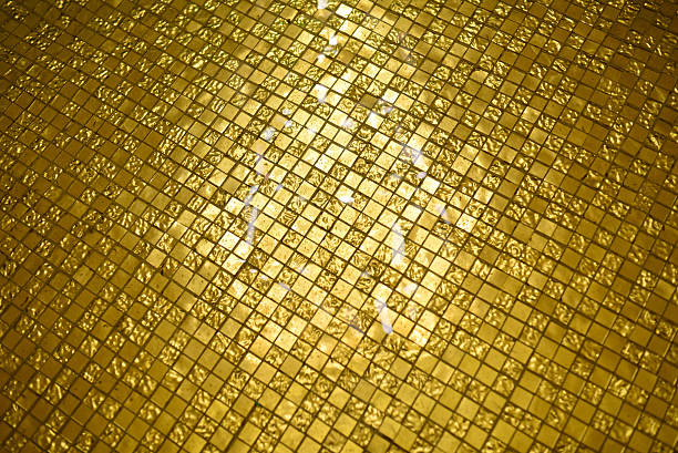 istock Golden mosaic tile in the water 474056222