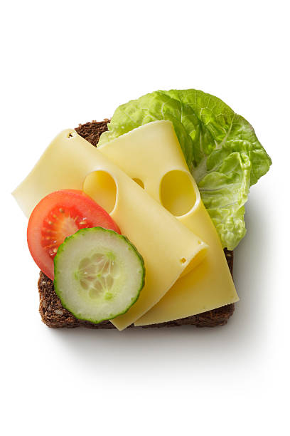 panini:  panino al formaggio - cheese isolated portion dutch culture foto e immagini stock