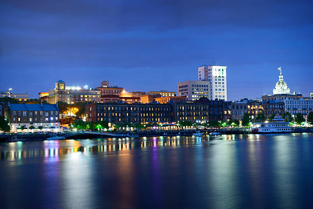 istock Night Skyline, Savannah, Georgia 474067012