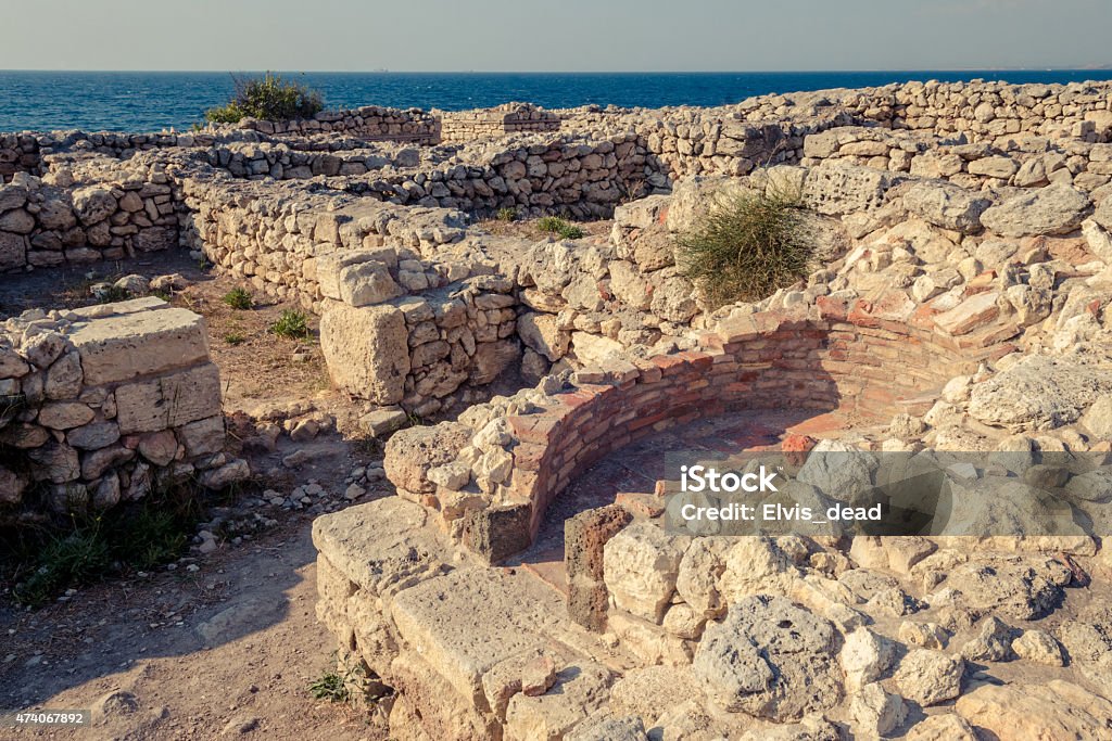 Ruins of Hersonissos Ruins of Hersonissos. Sevastopol, Crimea, Russia 2015 Stock Photo