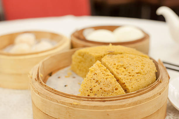Ma Lai Gao, also known as Malay cake, is a popular dim sum dessert dish.