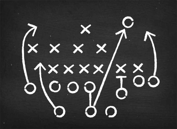 istock American football touchdown strategy diagram on chalkboard 474073560
