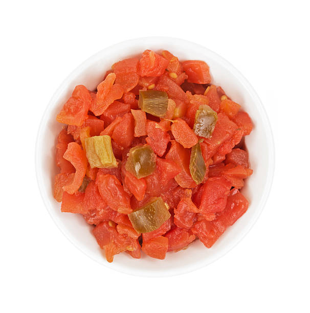 istock Peppers with diced tomatoes in bowl 474074172