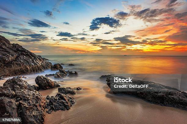 Gloomy Tropical Sunset Stock Photo - Download Image Now - 2015, Asia, Beach