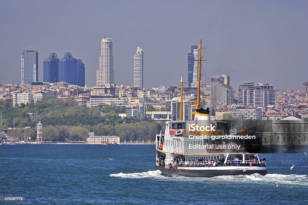 Ferry, Istanbul Istanbul, Turkey - April 21, 2012: Sehir Hatlari ferry passing from Asian to European side of Istanbul  Asian Culture Stock Photo