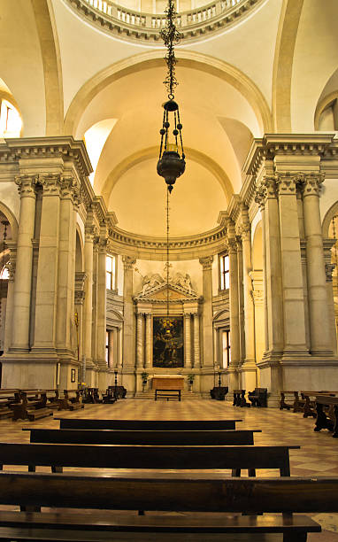 istock Super wide view inside San Giorgio Maggiore church in Venice 474088556