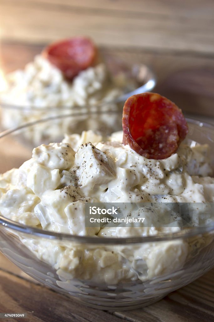 Chicken Salad Chicken Salad in glass bowl Chicken Salad Stock Photo