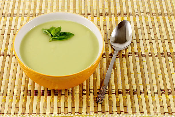 istock Green Pea soup in a bowl 474093146