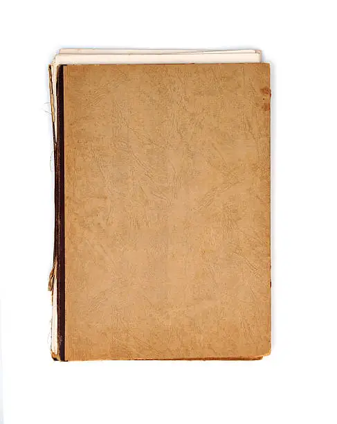 Old notebook with brown cover