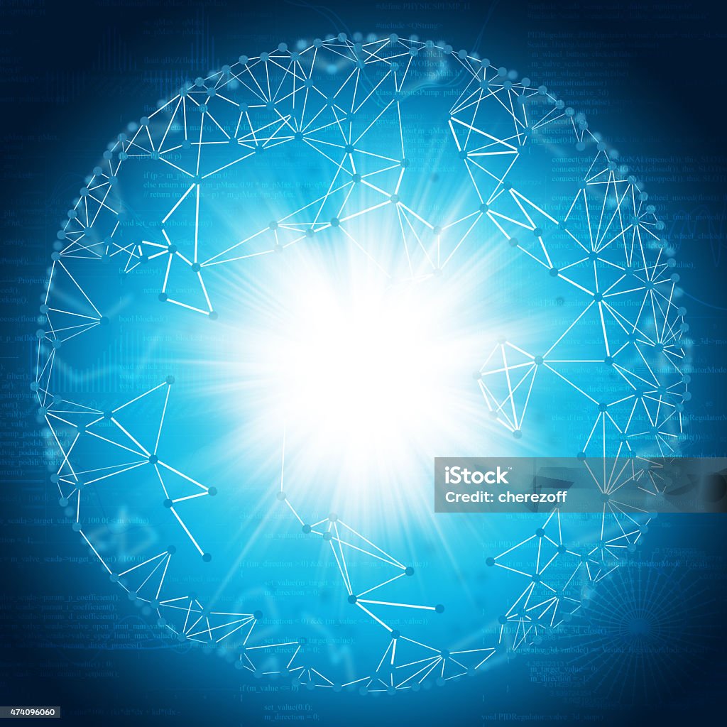 Blue Modelling Background Abstract Blue Background With Molecule Model Stock Photo - Download ...