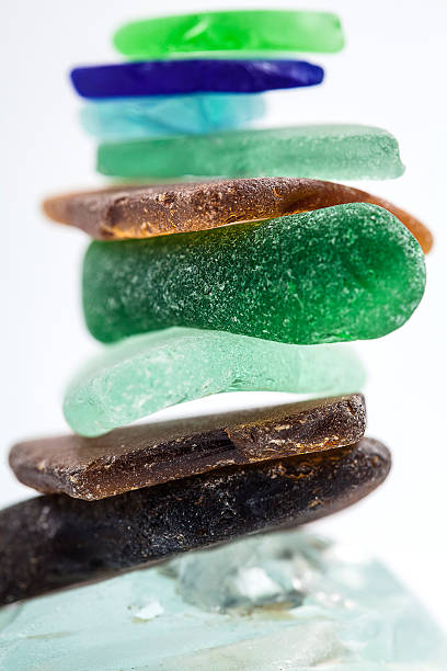 istock sea glass cairn 474099893