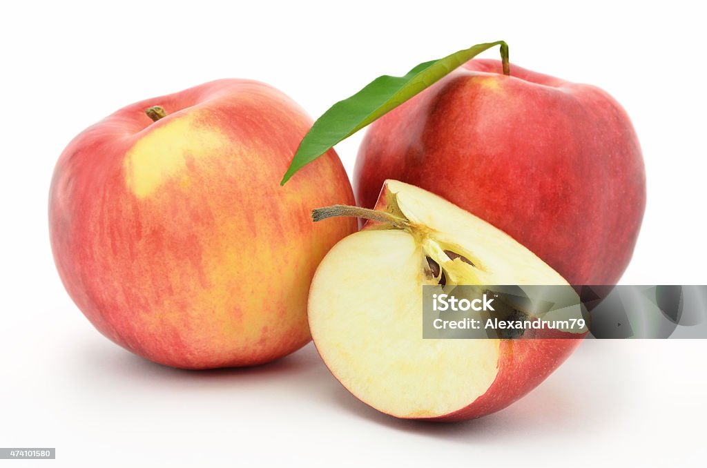 Red, ripe apples Jonagold isolated on white background Apple - Fruit Stock Photo