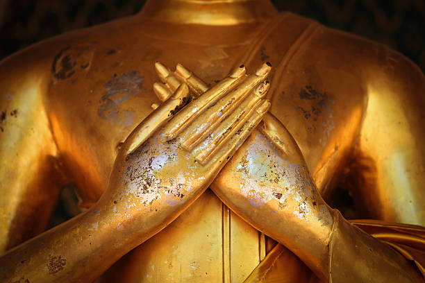 Hand of gold Buddha in Thailand.