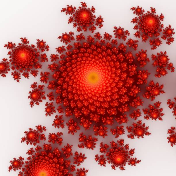 istock Popular fractal ornaments in white background. 474101910