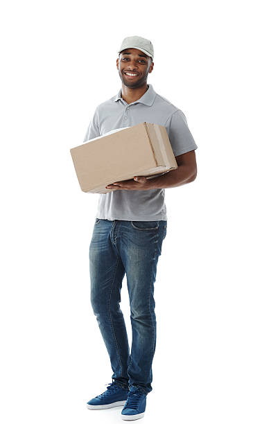 Making sure your parcel arrives on time stock photo