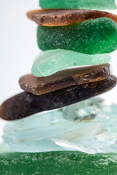 istock sea glass cairn 474106823