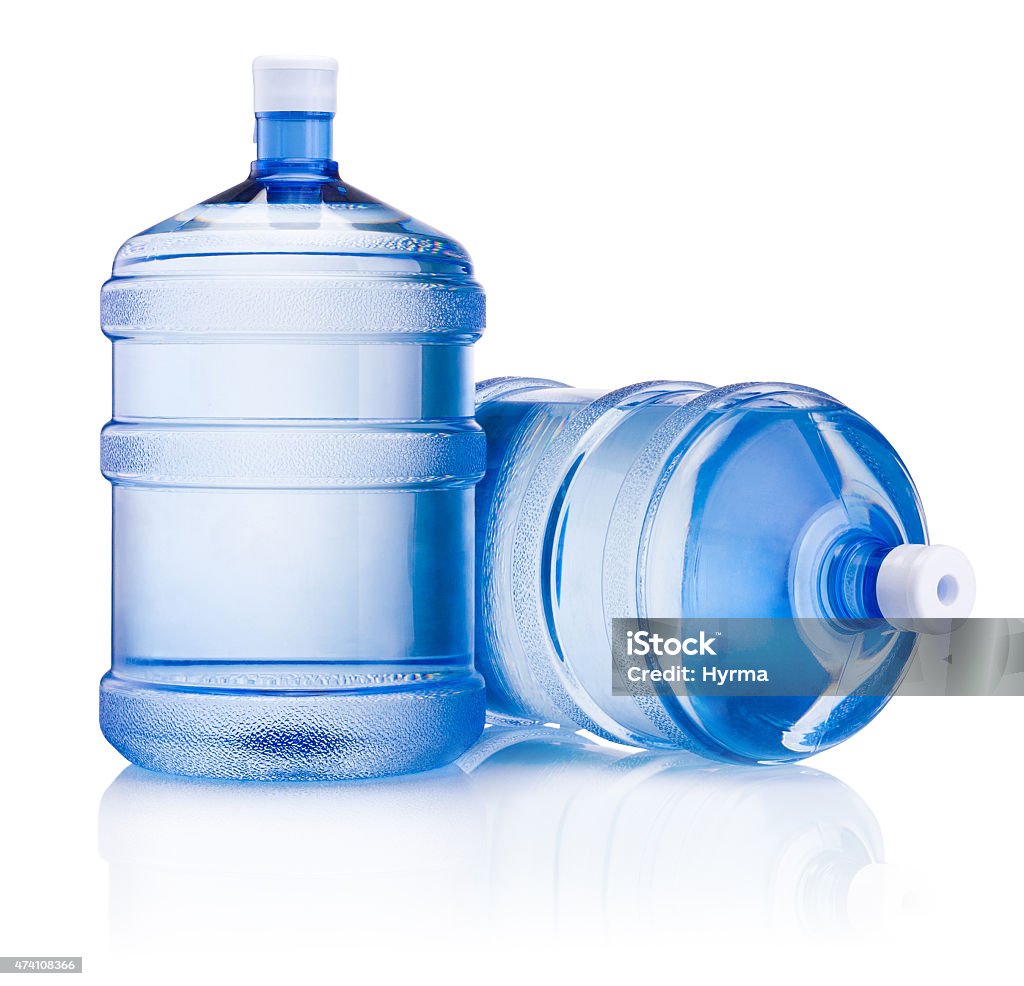 Two Big Bottle Of Water Isolated On White Background Stock Photo - Download  Image Now - iStock