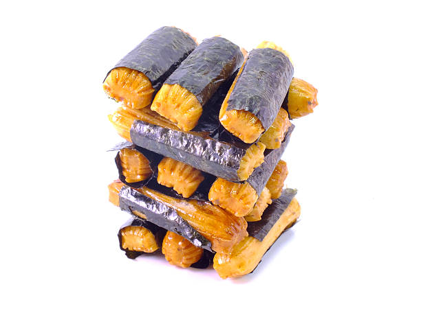 istock japanese rice biscuit with seaweed 474108692