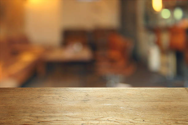 istock Detail of empty table in a coffee bar, defocused background 474109008