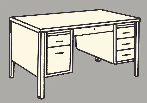 Vector illustration of Desk